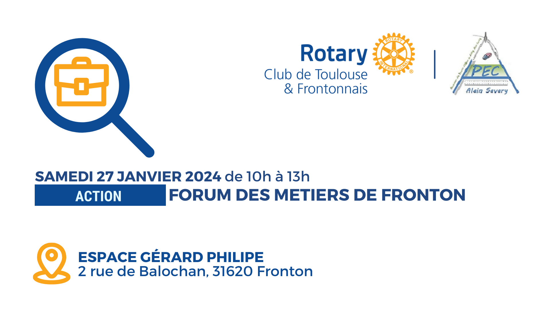 Forum des Métiers de Fronton du 27/01/24