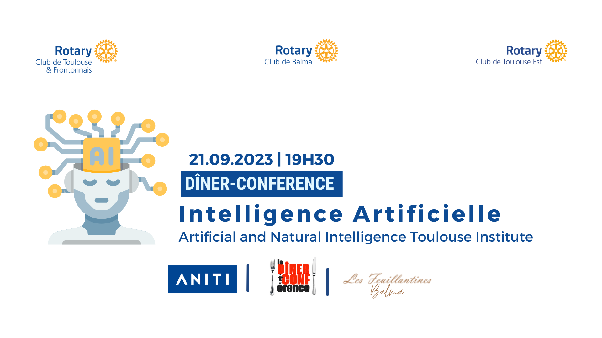 Dîner-Conférence sur l’Intelligence Artificielle le 21/09/23